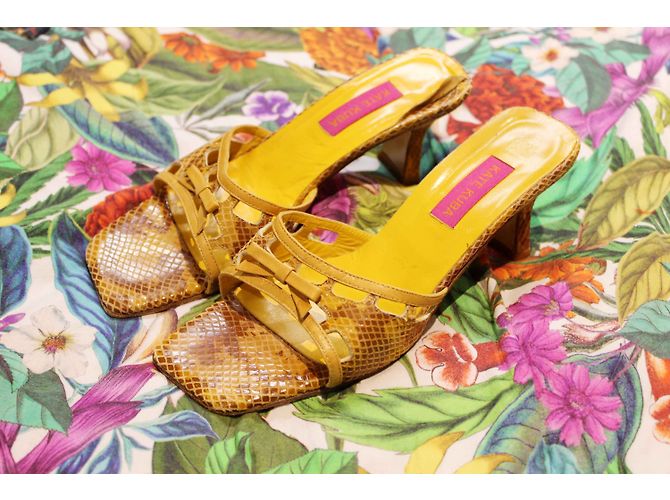 Autre Marque Sandali Kate Kuba in pelle gialli Giallo - vista 3