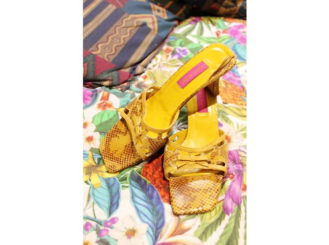 Autre Marque Sandali Kate Kuba in pelle gialli Giallo - vista 7