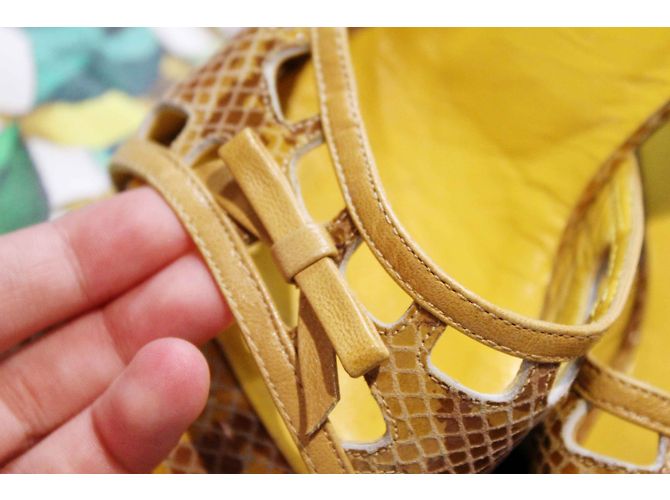 Autre Marque Sandali Kate Kuba in pelle gialli Giallo - vista 8