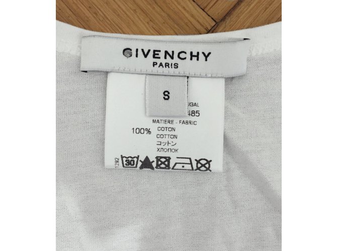 Top sin mangas Givenchy Necklace blanco con estampado 3D algodón S - vista 3