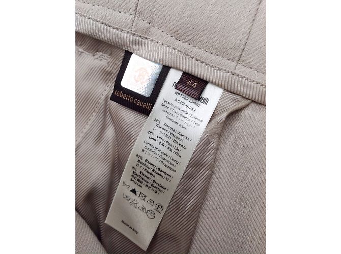 Pantalones de lino Roberto Cavalli Beige - vista 4