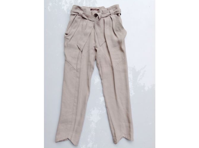 Pantalones de lino Roberto Cavalli Beige - vista 6