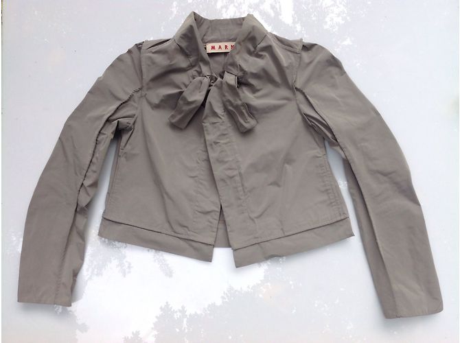 Marni Jacke Perlgrau Wasserabweisend - Ansicht 5