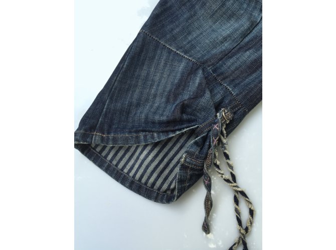 Marithé et François Girbaud Pantalones cortos de algodón azul - vista 3