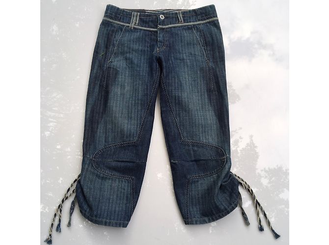 Marithé et François Girbaud Pantalones cortos de algodón azul - vista 6