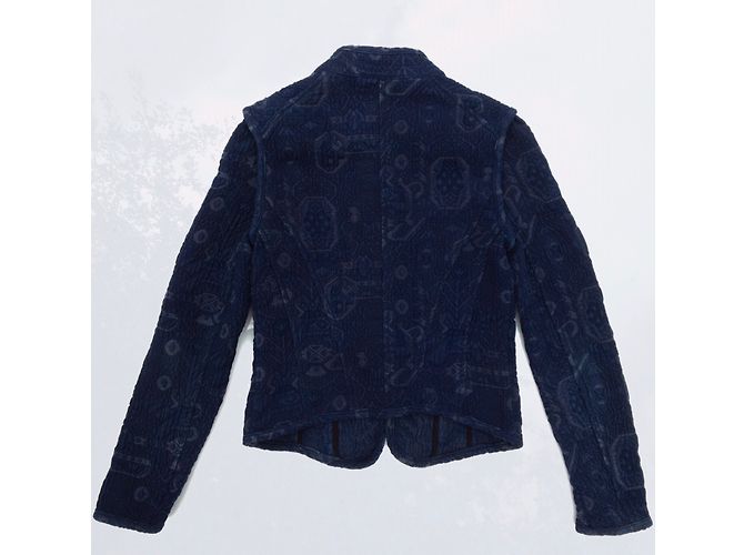Giacca Zara in cotone blu - vista 3
