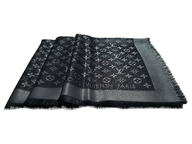 Louis Vuitton Classical Monogram Scarf Black - view 2