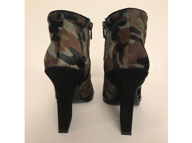 Autre Marque Botas de couro de bezerro EMPRESA camuflagem cáqui Marrom Preto Caqui - vista 3