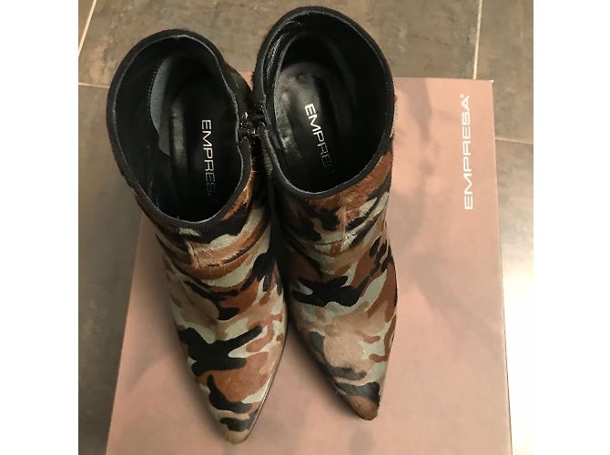 Autre Marque Botas de couro de bezerro EMPRESA camuflagem cáqui Marrom Preto Caqui - vista 5