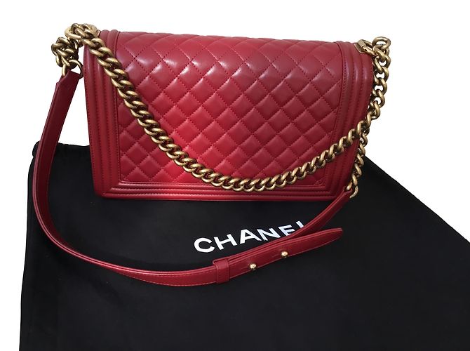 Chanel Boy Tasche Rot - Ansicht 2