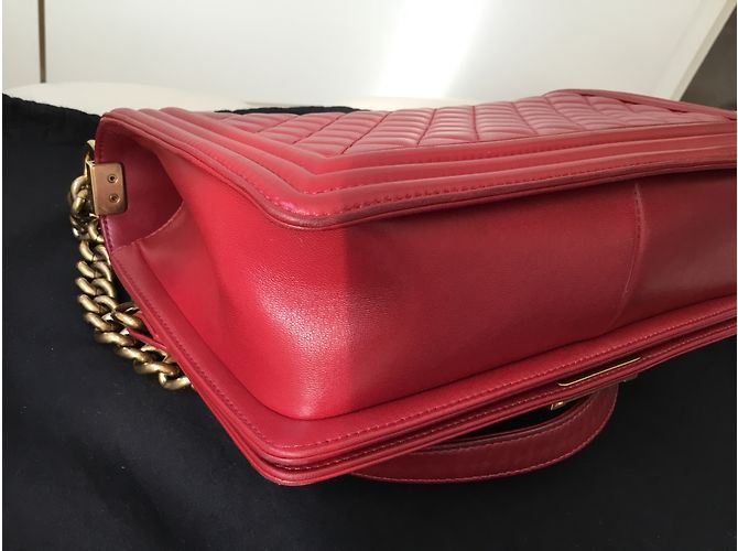 Chanel Boy Tasche Rot - Ansicht 3