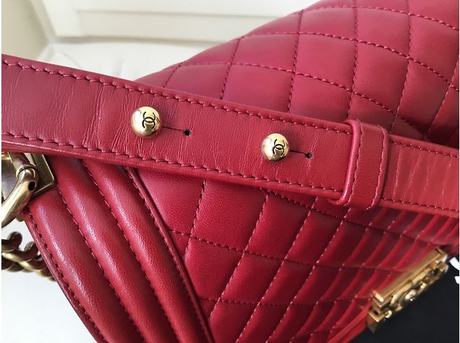 Chanel Boy Tasche Rot - Ansicht 8