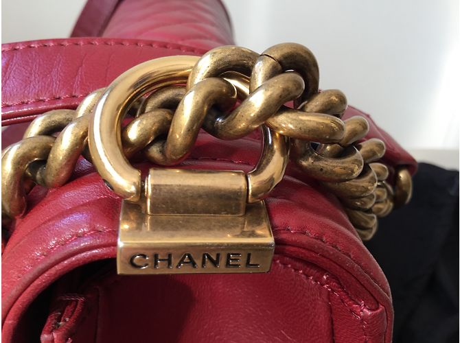 Chanel Boy Tasche Rot - Ansicht 9