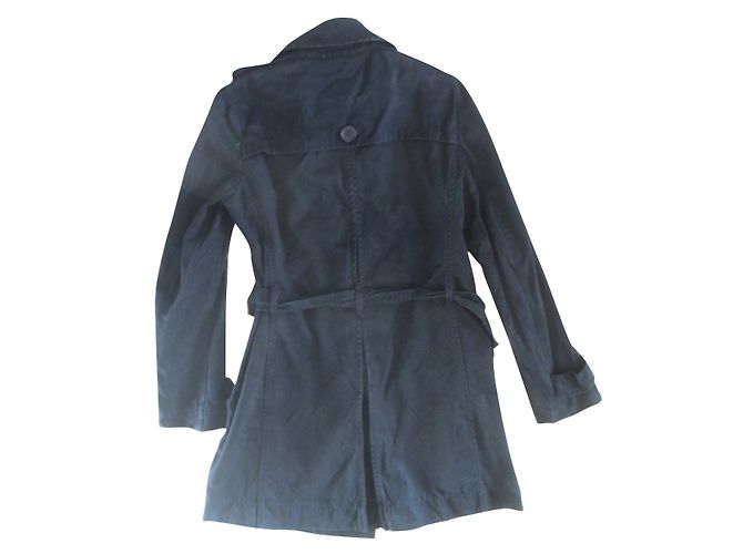 Gabardina de algodón negra Comptoir Des Cotonniers 40FR Negro - vista 2