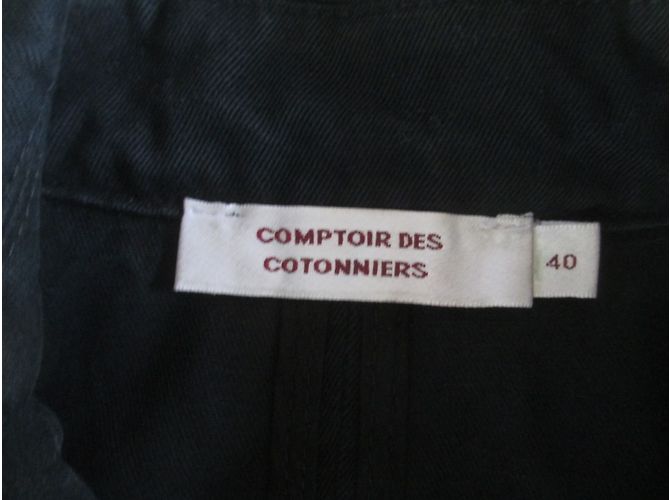 Gabardina de algodón negra Comptoir Des Cotonniers 40FR Negro - vista 4