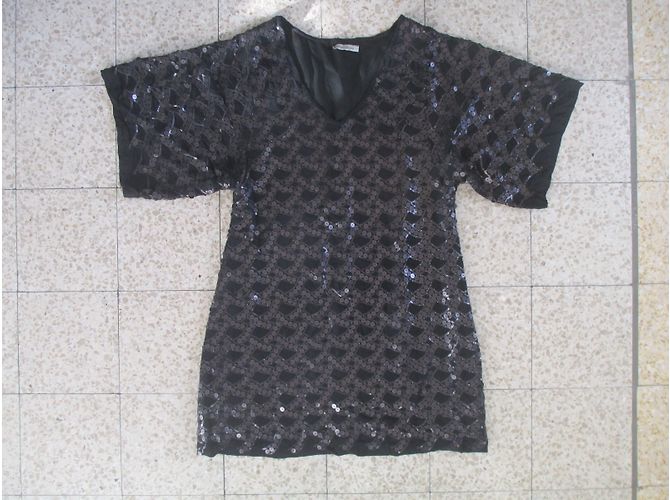 Scarlett Roos Kleid schwarz mit Pailletten Metallisch - Ansicht 6