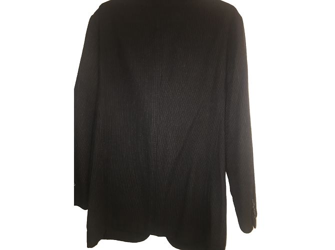 Giacca da abito Hugo Boss Mason Grigio Scuro con Righe Crema Taglia 50 Grigio antracite - vista 2