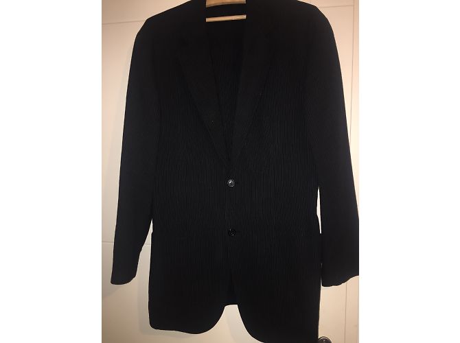 Giacca da abito Hugo Boss Mason Grigio Scuro con Righe Crema Taglia 50 Grigio antracite - vista 3