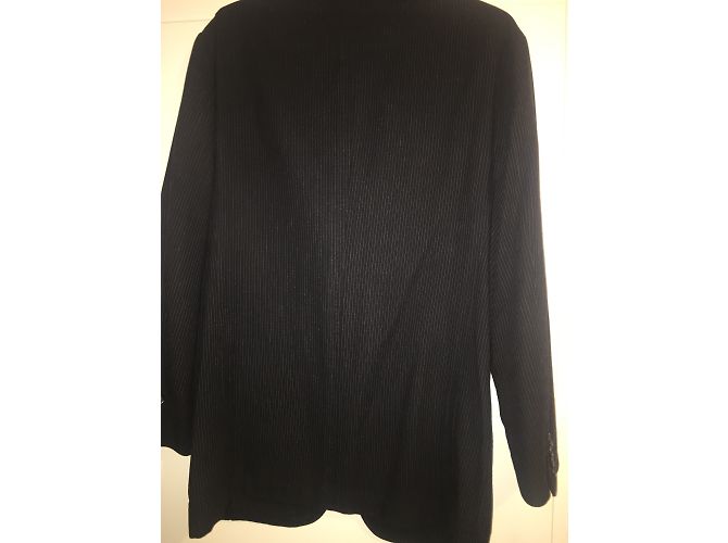 Giacca da abito Hugo Boss Mason Grigio Scuro con Righe Crema Taglia 50 Grigio antracite - vista 4