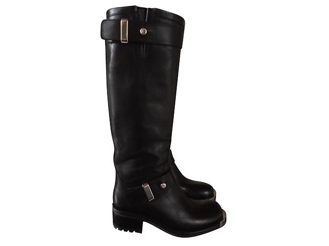 Bottines Cuir Noir Free Lance Pointure 40 - Occasion Bon état
