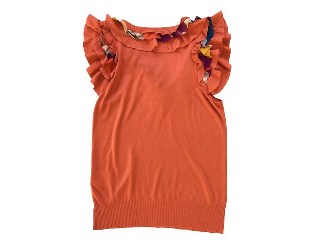 Top de seda Alberta Ferretti Naranja - vista 2