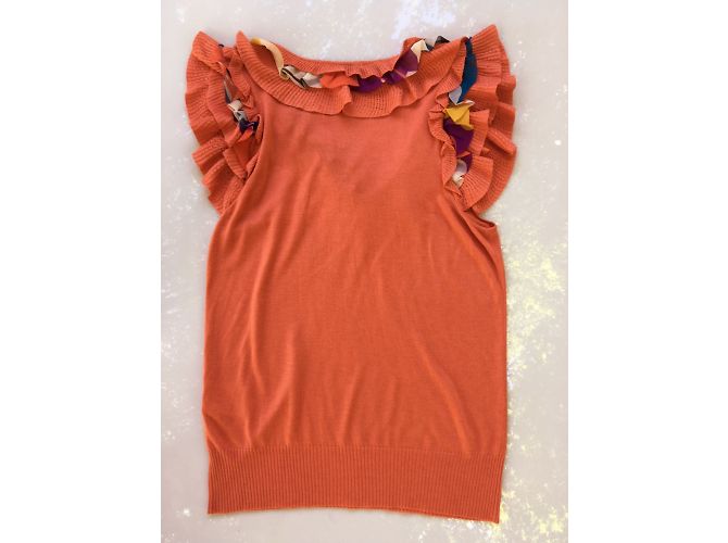 Top de seda Alberta Ferretti Naranja - vista 4
