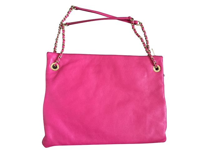 Bolsa de mão Dolce & Gabbana Ania em couro de cordeiro fúcsia Rosa - vista 2