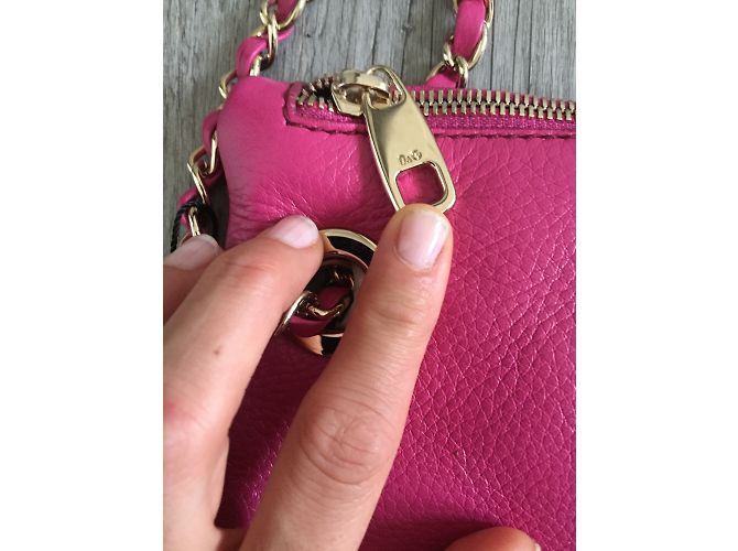 Bolsa de mão Dolce & Gabbana Ania em couro de cordeiro fúcsia Rosa - vista 7