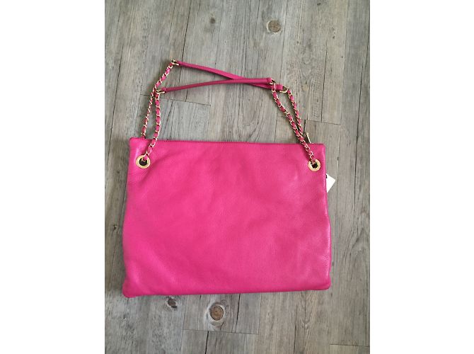 Bolsa de mão Dolce & Gabbana Ania em couro de cordeiro fúcsia Rosa - vista 8