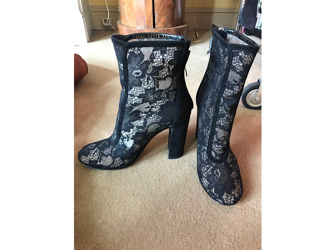 Botines Gianvito Rossi de ante negro - vista 3