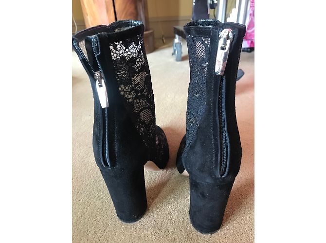 Botines Gianvito Rossi de ante negro - vista 6