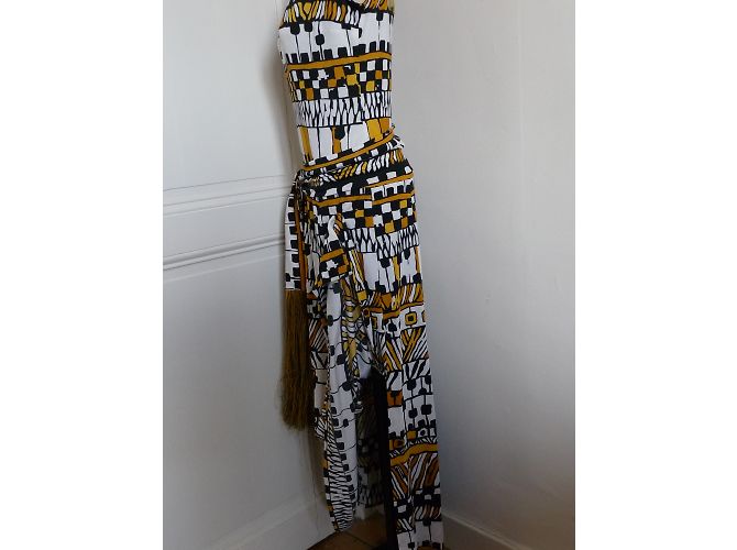 Autre Marque TRICOSAT Langes Jerseykleid mit Print Mehrfarben - Ansicht 3