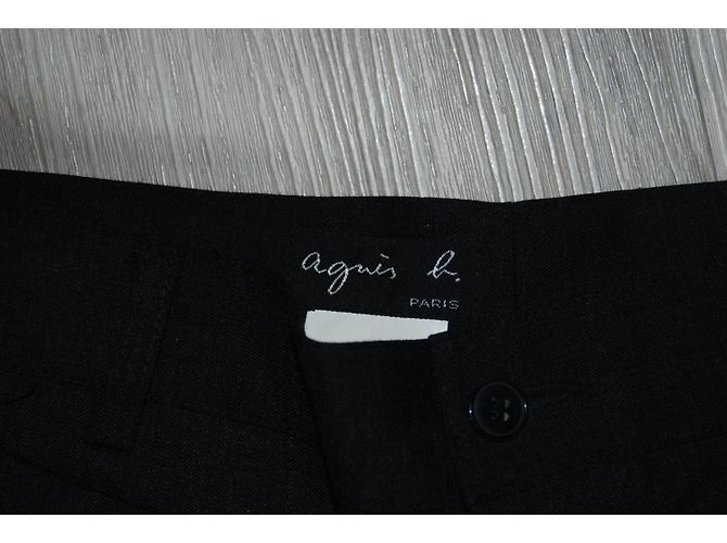Agnès b. Wool Trousers Black - view 3