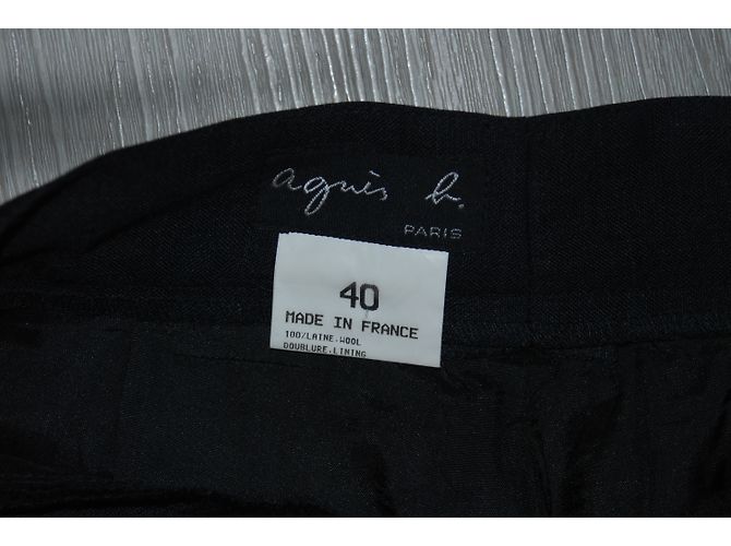 Agnès b. Wool Trousers Black - view 4