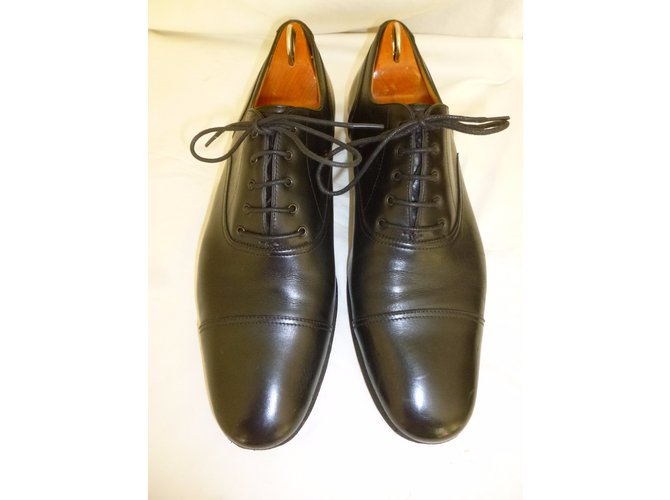 Scarpe Derby Hermès in pelle nera Nero - vista 5