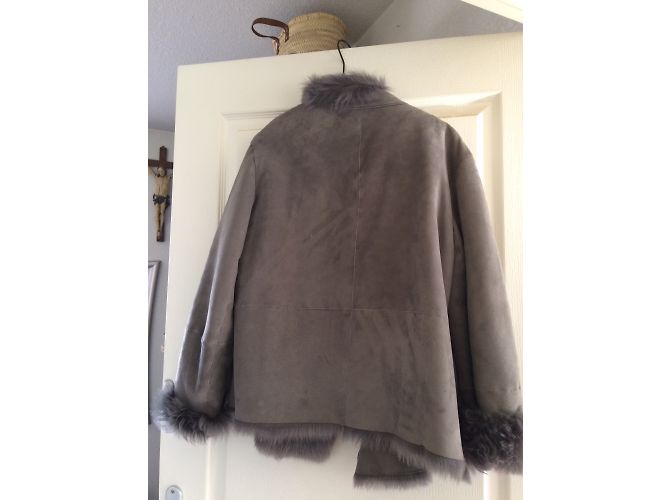 Gerard Darel Lammfelljacke Grau M - Ansicht 5