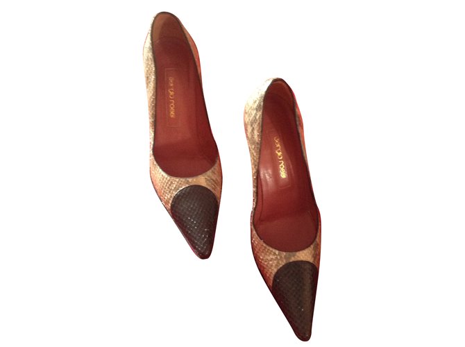 Sergio Rossi Python Pumps Beige Schwarz Größe 38 Python drucken - Ansicht 2