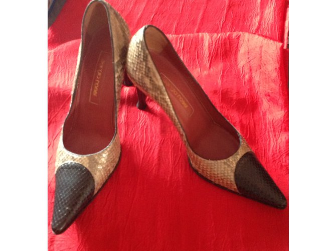 Sergio Rossi Python Pumps Beige Schwarz Größe 38 Python drucken - Ansicht 3