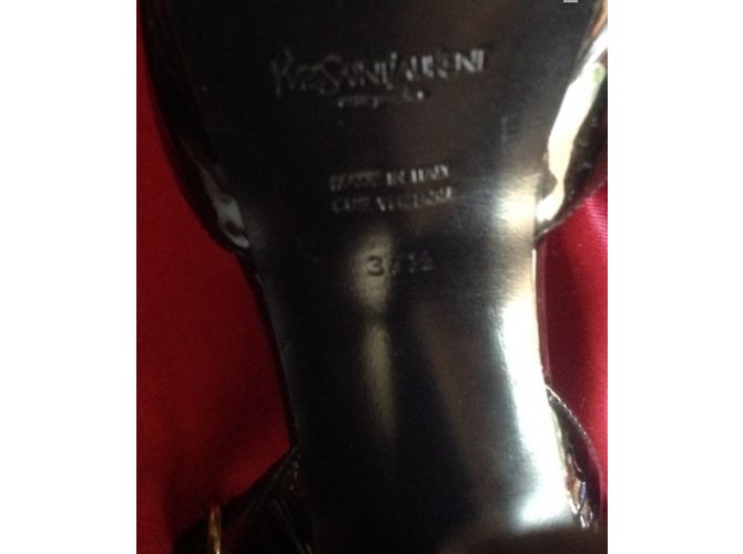 Décolleté Yves Saint Laurent in vernice nera Nero - vista 7