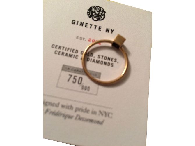 Ginette Ny Ever square mini diamonds Golden - view 2