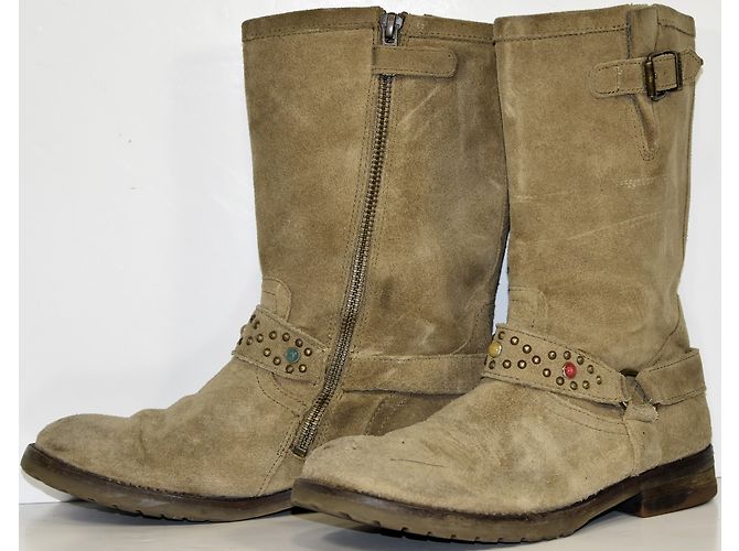 Botas Pom d'Api Beige de Piel de Ciervo - vista 4