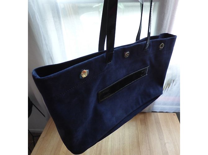 Borsa tote Kenzo Bike in velluto blu navy Nero - vista 13