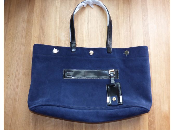 Borsa tote Kenzo Bike in velluto blu navy Nero - vista 4