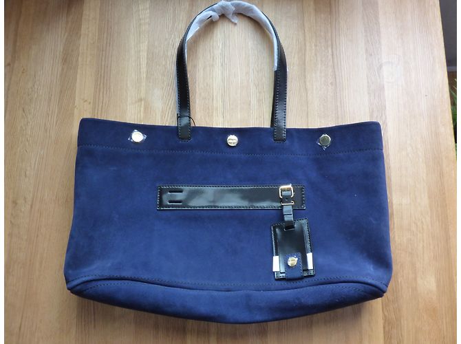 Borsa tote Kenzo Bike in velluto blu navy Nero - vista 5