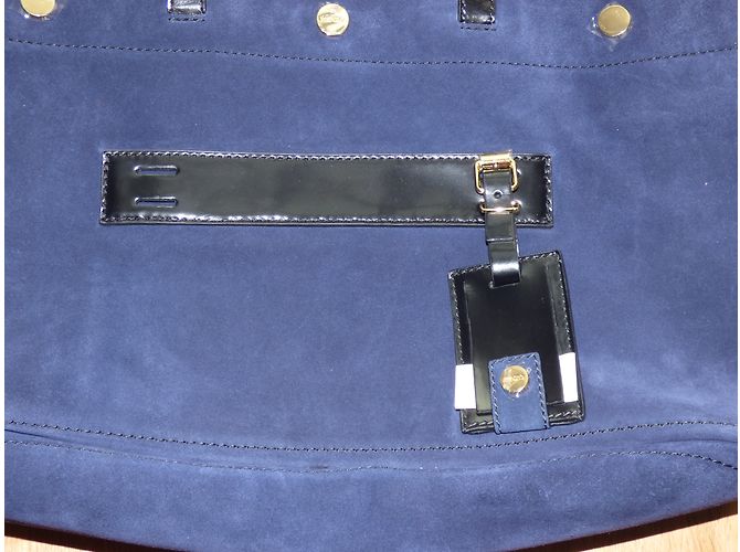 Borsa tote Kenzo Bike in velluto blu navy Nero - vista 6