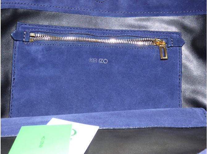 Borsa tote Kenzo Bike in velluto blu navy Nero - vista 7