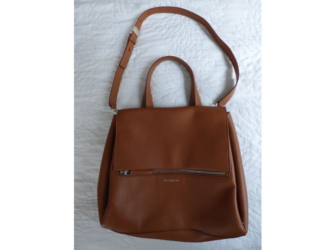 Borsa a spalla Givenchy Pandora in pelle marrone Caramello - vista 4