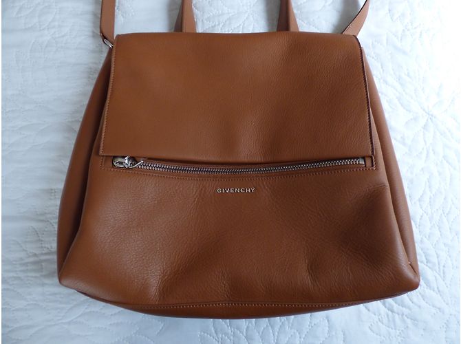 Borsa a spalla Givenchy Pandora in pelle marrone Caramello - vista 5
