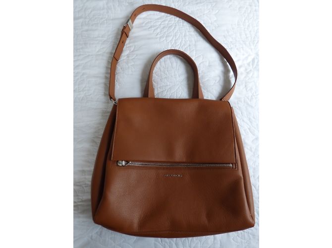 Borsa a spalla Givenchy Pandora in pelle marrone Caramello - vista 8