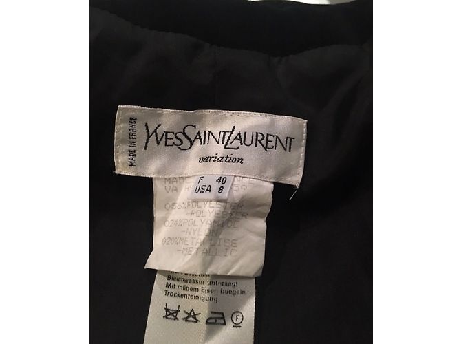 Blazer Yves Saint Laurent Nero e Oro in Velluto 40 D'oro - vista 13